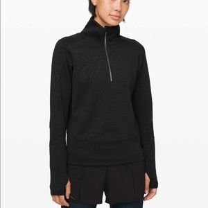 Lululemon Womens RunToReset 1/2 Zip Speckled Embos
